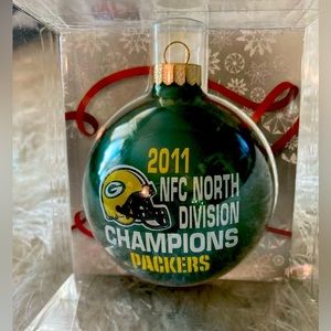 New Topperscot NFL Glass Ornament Green Bay Packers 2011 NFC Champions